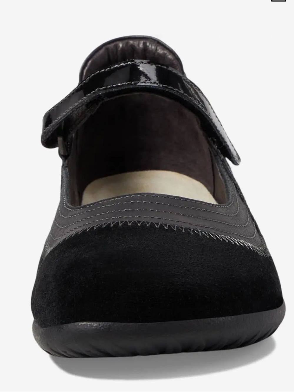Naot Black Mary Jane Patent & Suede Comfort Flats Size 39( 8 US) Never Worn - Picture 2 of 6